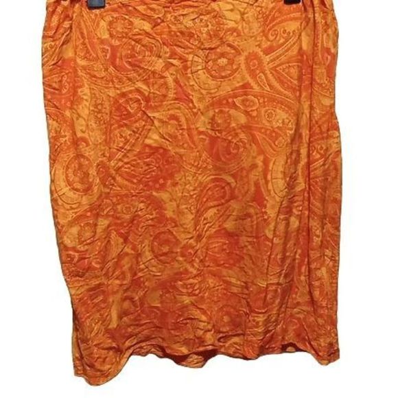 New York & Company‎ Peach Knee-Length 100% Silk Skirt - Picture 2 of 4